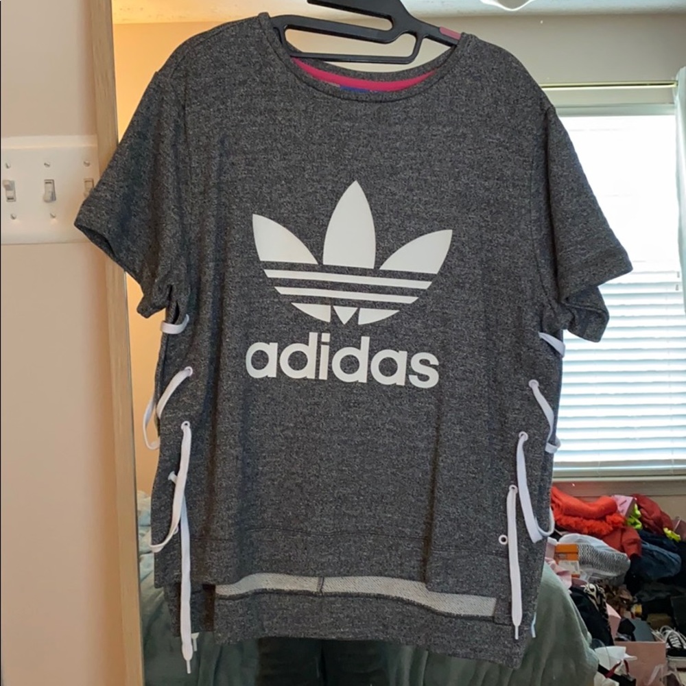 Adidas Lace up oversize shirt
